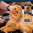 oneisall Quiet Cat Clippers for Matted & Long Hair, 2-Speed Cordless Pet Shaver Grooming Kit for Cats, Small Dogs & Animals (Blue)