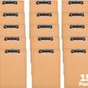 HappyHapi 15 Pack Mini Clipboards, 6 x 9 Inches A5 Small Clipboards, Wood Hardboard Memo Size Low Profile Clip with Hang Tab for Home, Office, School Classroom Supplies, Brown