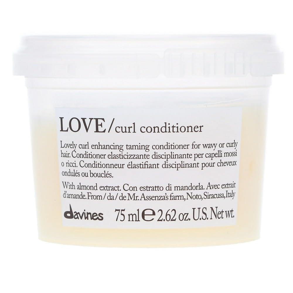Davines LOVE Curl Conditioner, Enhance and Control Curly and Wavy Hair, Weightless Volume and Softness (75 ml)