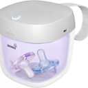 GROWNSY Pacifier Sanitizer Portable, UV Light Sanitizer on The Go, USB Charging Sanitizer Case, Mini Pacifier Sanitizer 99.99% Cleaned in 59 Seconds (White)