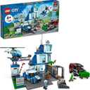 LEGO City Police Station with Van, Garbage Truck & Helicopter Toy 60316, Gifts for 6 Plus Year Old Kids, Boys & Girls with 5 Minifigures and Dog Toy