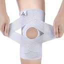 NEENCA Knee Brace for Knee Pain, Compression Knee Support with Air Mesh Fabric, Adjustable Knee Wrap with Side Stabilizers, Ultra-Soft Bandage for Sports, Running, Meniscus Tear, ACL, Arthritis Relief (X-Large, White)