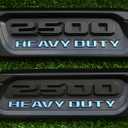 2pack New 2500 Heavy Duty Emblems Left Right Side 3D Badges Black Hood Replacement for 2500 (Blue)