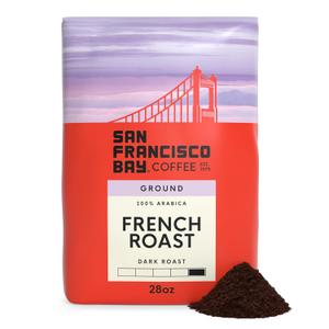 San Francisco Bay Ground Coffee, French Roast (28 oz Bag), Dark Roast Coffee (EXP 03/27/27)