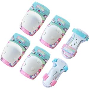 Simply Kids Knee and Elbow Pads with Wrist Guards, HardSoft Pad Tech. - CPSIA Certified Protective Gear Set - Inline Roller Skate Skateboard Bike Knee Pads for Kids Child Girls Boys Toddler Youth, Medium