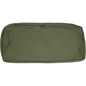 Classic Accessories Montlake Water-Resistant 59 x 18 x 3 Inch Outdoor Bench/Settee Cushion Slip Cover, Patio Furniture Swing Cushion Cover, Heather Fern Green, Patio Furniture Cushion Covers