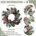 Jexine 4 Pieces Mini Christmas Wreaths for Kitchen Cabinet Small Christmas Candle Rings Wreaths Pillars Candle Rings Table Centerpieces Hanging Garlands for Front Door Window Decor (No Red Ribbon)