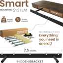 Wood Floating Shelves 24 inch (Set of 2) - Premium Wood Shelves -Wooden Floating Shelves for Wall Mounted -Heavy Duty Floating Bathroom Shelves -8 Inch Deep Shelf - American Walnut, Matte, 24" x 8" x 1.6"