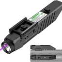 TOUGHSOUL Mlok Picatinny 2 in 1 Tactical Flashlight with Purple Laser Sight Combo, Body Material Polymer 1450 Lumen Light with Rechargeable Battery