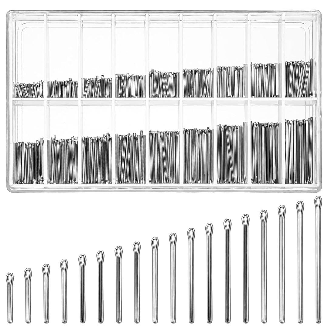 360 Pcs Watch Band Pins 6-23mm Watch Link Cotter Pin Assortment Stainless Steel Watch Bracelet Pin for Watchband Repair