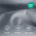 EASELAND Queen Tencel Cooling Comforter for Hot Sleepers - Double-Sided Lightweight and Breathable Fabric for Night Sweats - All Season Cooling Blanket Machine Washable90x90in, Grey