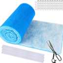 20" x120" Air Vent Filters, Cut to Fit Air Filter (80+ Filters), MERV 8 Triple Vent Filter for Home Floor, Ceiling, RV, HVAC Furnace Vents, With Adhesive Hook Tape and Installation Tape