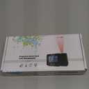 SMARTRO Digital Projection Alarm Clock for Bedrooms with Indoor Thermometer Hygrometer, USB Charger, Bedside Projector, Travel, AC and Battery Operated