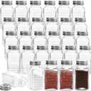 WUWEOT 30 Pack Salt and Pepper Shakers, 3.3oz Glass Shakers Spice Jar with Metal Lids for Salt, Pepper, Spices, Seasonings, Restaurant & Home Kitchen Supplies