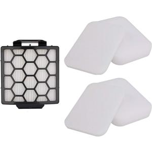 1 HEPA Filter & 2 Set of Foam Filters for Shark Navigator NV150 NV251 NV255 & Zero-M ZU62 ZU62C ZU60 Upright Shark Vacuum Filter Replacement Part 1238FT60 1239FT60