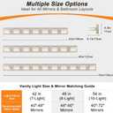 Bathroom Lights Fixtures Over Mirror, 360°Rotate Modern LED Vanity Lights for Bathroom, 80W Dimmable & High CRI Acrylic Wall Lighting, No Assembly Required (Brushed Nickel, 10-Light, 54 Inch)