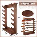 DoubleFill Gun Rack Storage Wooden Gun Rack Display Stand Wall Mount Indoor Holder for up to 7 Rifles or Shotguns Heavy Duty Wall Storage Display Rifle, 31 x 24 x 6"