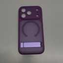 BXYJY for iPhone 17 Pro Magnetic Case with Stand, Camera Control Button, Compatible with MagSafe, Full Lens Protection, Military Grade Drop, Translucent Slim Rugged Case for iPhone 17 Pro, Dark Purple