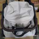 UPPAbaby Minu V3 Travel Stroller - Lightweight + Compact Design - One-Hand Fold + Unfold - from Birth + Overhead Compatible - Ada (Sandstone/Carbon Frame/Chestnut Leather)