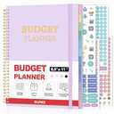 SUNEE Budget Planner - Monthly Budget Book with Expense Tracker Notebook, A4(8.5" x 11") Undated 12 Month Bill Organizer & Finance Planner to Manage Your Money, Account Book with Colorful Tab, Purple