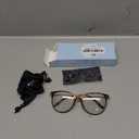 Gaoye Blue Light Blocking Glasses Women/Men, Fashion Round Cateye Frame UV Ray Filter Computer Gaming Glasses (*1-tea Leopard/Transparent Lens)