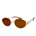 livho Trendy Oval Sunglasses for Women & Men - Retro Metal Frames, Stylish UV400 Sun Glasses, Fashion Accessories - Perfect for Everyday Use