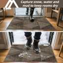 COSY HOMEER Entryway Rugs Doormat 36"x60",Non-Slip Absorbent Door Mat,Brown