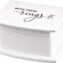 Lillian Rose White, Thee Wed Box Ring Pillow Alternative, 2.85x3.75x2.1 (RA520), 1 Count