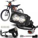 Electric Dirt Bike Headlight Head Light Bar for Surron Sur ron Light Bee S/X LBX X260 Head Light 1000LM White 6000-6500K Motorcycle Lights Spot Bars Headlamp