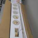 Modern Linear Globe Chandelier Gold 5-Lights Mid Century Linear Chandelier for Dining Room Clear Glass Globe Light Fixture for Kitchen Island Living Room