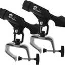 Croch Fishing Rod Holder Boat Rods Holder Folding Holder with Large Clamp Opening 360 Degree Adjustable Fishing Rod Racks Fishing Rod Holder (Pack of 2)