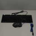 RGB Gaming Keyboard and Breathing Mouse Combo, Adjustable Breathing Backlit Mechanical Feeling Keyboard with 4 Colors 4800DPI Backlight Mouse for PC Laptop Computer Game and Work