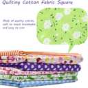 42Pcs 10"x10" Quilting Cotton Fabric Squares Sheets Pre-Cut Multi-Color Design Printed Floral Craft Fabric for DIY Sewing Scrapbooking Quilting Craft Patchwork (Red/Pink/Yellow/Green/Blue/Purple)