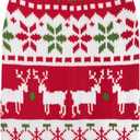 KYEESE Dog Christmas Sweater, Warm Turtleneck Dog Sweater for Small Dogs Boy Girl with Snowflake Reindeer Pattern, Winter Doggie Knitwear with Leash Hole, Soft Cozy Pet Clothes, Large (Large (11-19 Lbs))