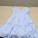 FANCYINN Womens Summer Dress Spaghetti Strap Sleeveless V-Neck Casual Swing Sundress, Size S