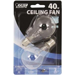 Feit Electric Bp40a15n/Cl/Cf 40 Watt Clear Ceiling Fan Light Bulb 2 Count