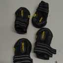 Hcpet Dog Boots, Dog Shoes for Large Dogs, Medium Dog Boots & Paw Protectors, Anti-Slip Dog Booties for Hot Pavement Winter Snow Hiking with Reflective Straps Black Size 3 (Width 1.96 in)