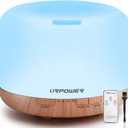 URPOWER 500ml Aromatherapy Essential Oil Diffuser Humidifier Room Decor Lighting with 4 Timer Settings, 7 LED Color Changing Lamp and Waterless Auto Shut-Off (A-yellow)