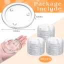 Patelai 36 Pieces Clear Glass Pillar Candle Holder Plates 4 Inch Round Glass Candle Plate Small Flat Tray for Dining Table Centerpiece Wedding Spa Home Party Decoration
