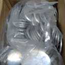 100 Sets 3 inch Button Maker Supplies, 75mm Button Supplies Parts Badge Part, Buttons Making Supplies, Includes Metal Pin Back Cover, Metal Shells, Blank Paper&Clear Film