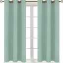 BGment Blackout Curtains - Grommet Thermal Insulated Room Darkening Bedroom and Living Room Curtains, Set of 2 Panels (38 x 45 Inch, Frosty Green)