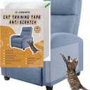 Anti-Scratch Furniture Protectors - 10pcs Clear Double-Sided Cat Scratch Deterrent Tape for Couch, Sofa, Chair & Leather