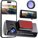 Dash Cam Front 4K Built-in 5GHz WiFi with CPL, Dash Camera for Cars with 64GB SD Card, App Control, 3.69" IPS Screen Dashcam with UHD 2160P, Night Vision, Loop Recording, Parking Mode, 170°Wide Angle