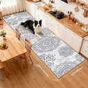 HEBE Hallway Runner Rug 3'x14', Washable Non Slip Kitchen Rug Runner