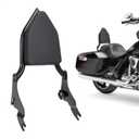 Sissy Bar Backrest Detachable Passenger Backrest Pad Compatible for Harley Davidson Touring Electra Glide, Road King, Road Glide, Street Glide, Ultra Limited 2009-2023 (Black)