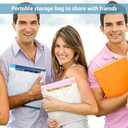 60pcs Plastic Sleeves Clear Sheet Protectors 6.7x6.5 Inch Scrapbook Paper Storage Organizer with 60 Sticky Tabs Waterproof PVC Sheet Protectors for Scrapbooking Cardstock Vinyl Paper Business Office