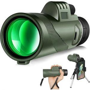 Monocular Telescope for Adults, BAK-4 Prism & FMC Lens, Waterproof Compact Monocular