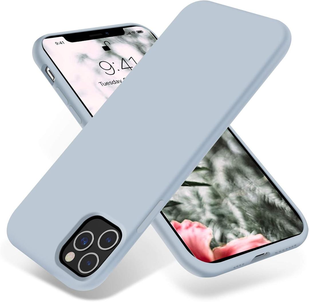 OTOFLY Compatible with iPhone 11 Pro Max Case 6.5inch,Ultra Slim Fit iPhone Case Liquid Silicone Gel Cover with Full Body Protection Anti-Scratch Shockproof Case for iPhone 11 Pro Max (Baby Blue)