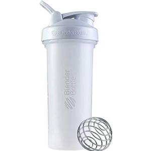 BlenderBottle Classic V2 Shaker Bottle Perfect for Protein Shakes and Pre Workout, 28-Ounce, White