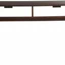 HomeRoots Mahogony and White Double Drawer Console Table